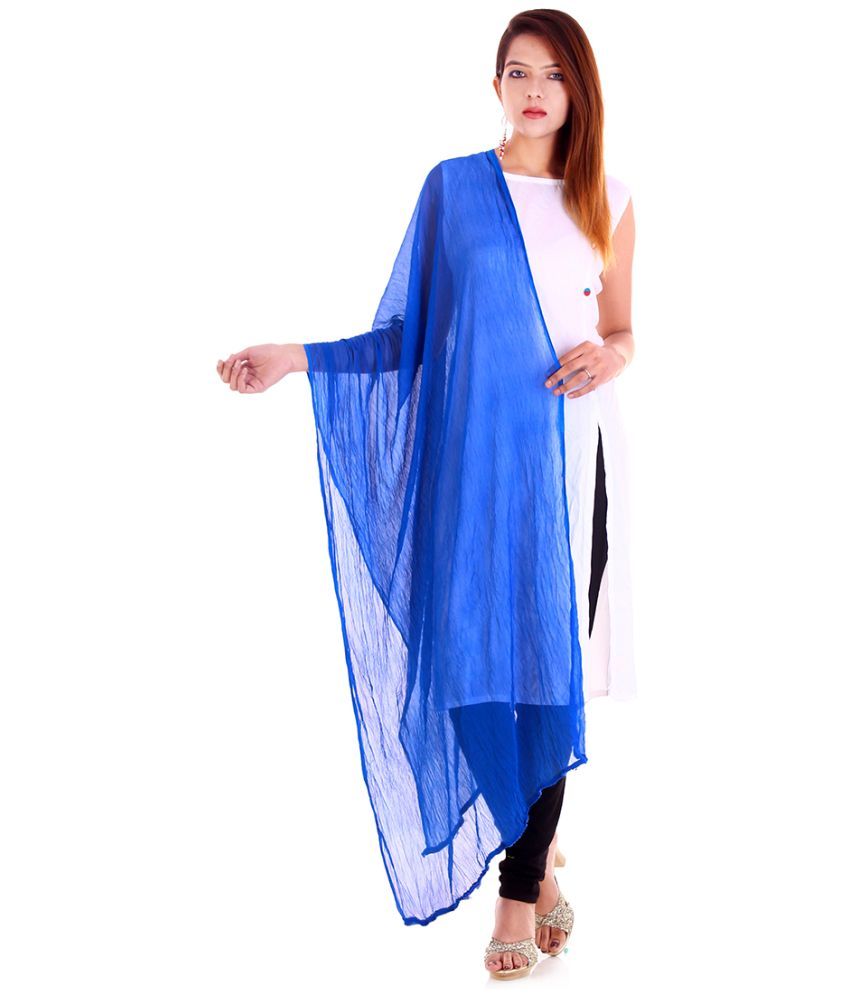     			Apratim Blue Chiffon Dupatta - Single