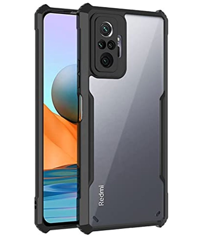     			KOVADO Black Hybrid Covers For Xiaomi Redmi Note 10 Pro Max - Shockproof