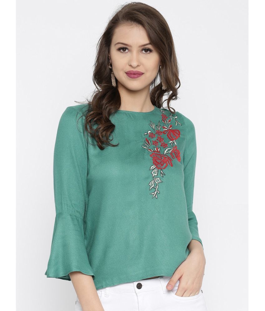     			Rare Modal Regular Tops - Green