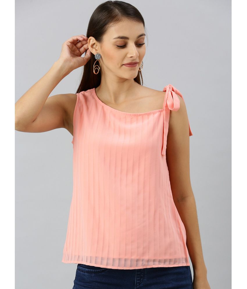     			Rare Polyester Regular Tops - Peach