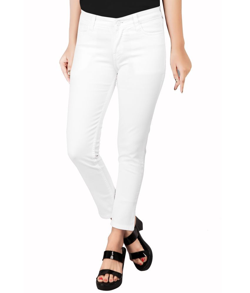 JB JUST BLACK Cotton Lycra Jeans - White Single