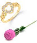 valentine day ring rose box proposal Heart  Ring for Women Girls Valentine Gift