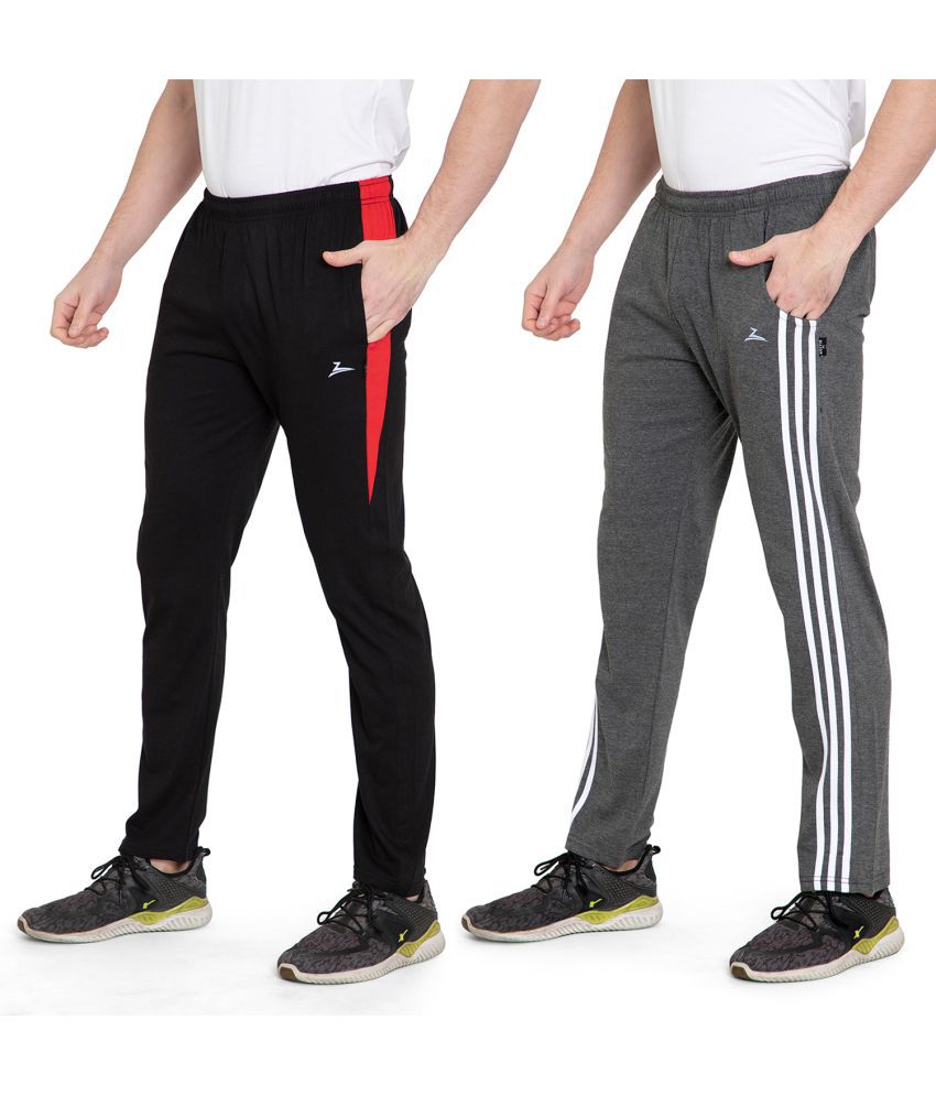     			Zeffit - Multicolor Cotton Blend Men's Sports Trackpants ( Pack of 2 )