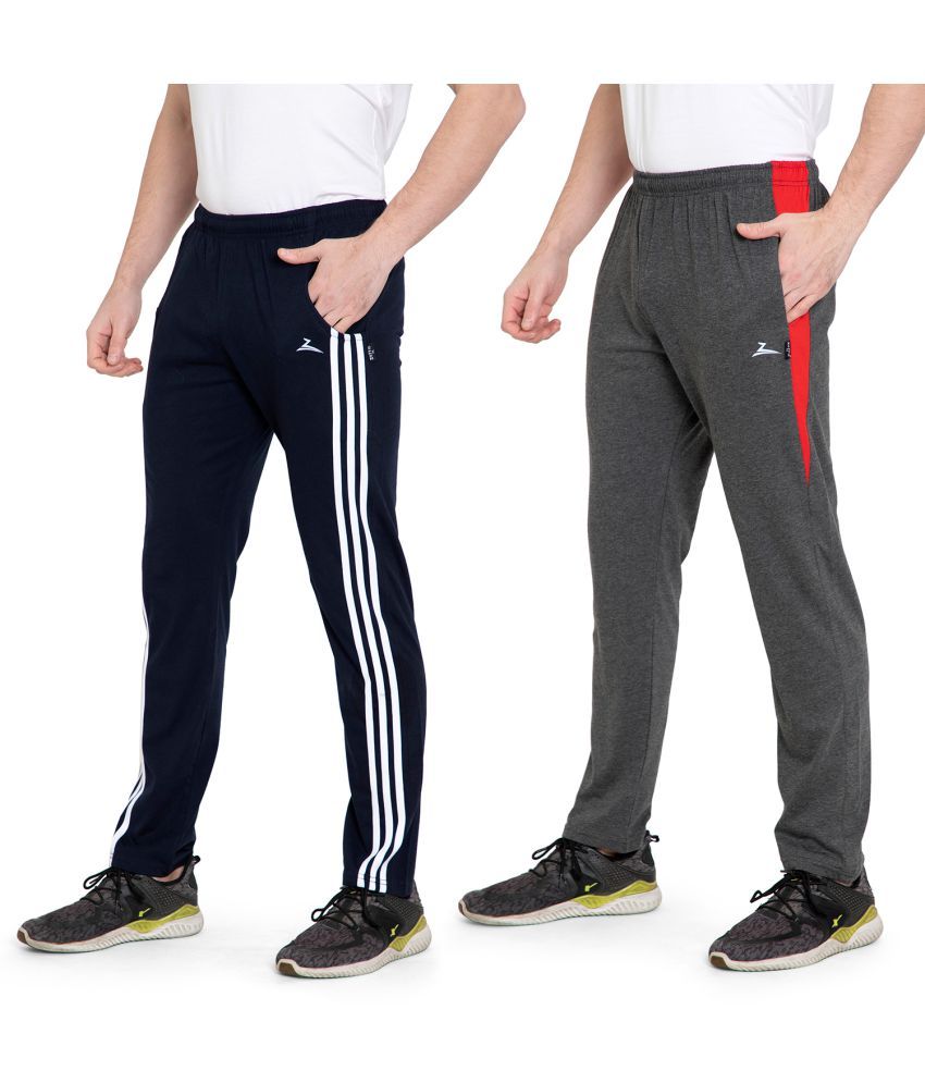     			Zeffit - Multicolor Cotton Blend Men's Sports Trackpants ( Pack of 2 )