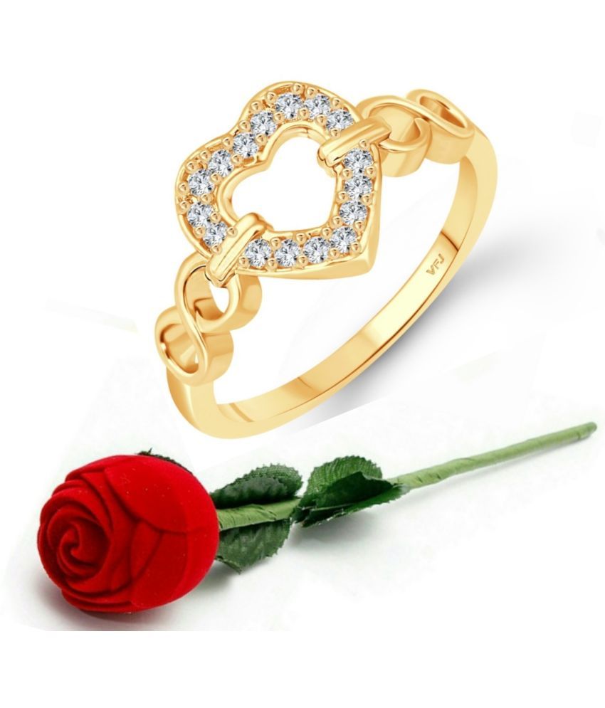     			valentine day ring rose box proposal Heart  Ring for Women Girls Valentine Gift