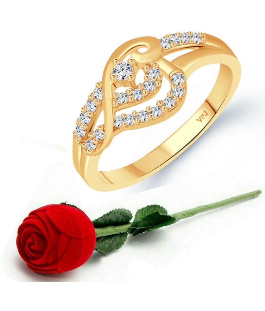     			valentine day ring rose box  Flower Shine Ring for Women and Girls