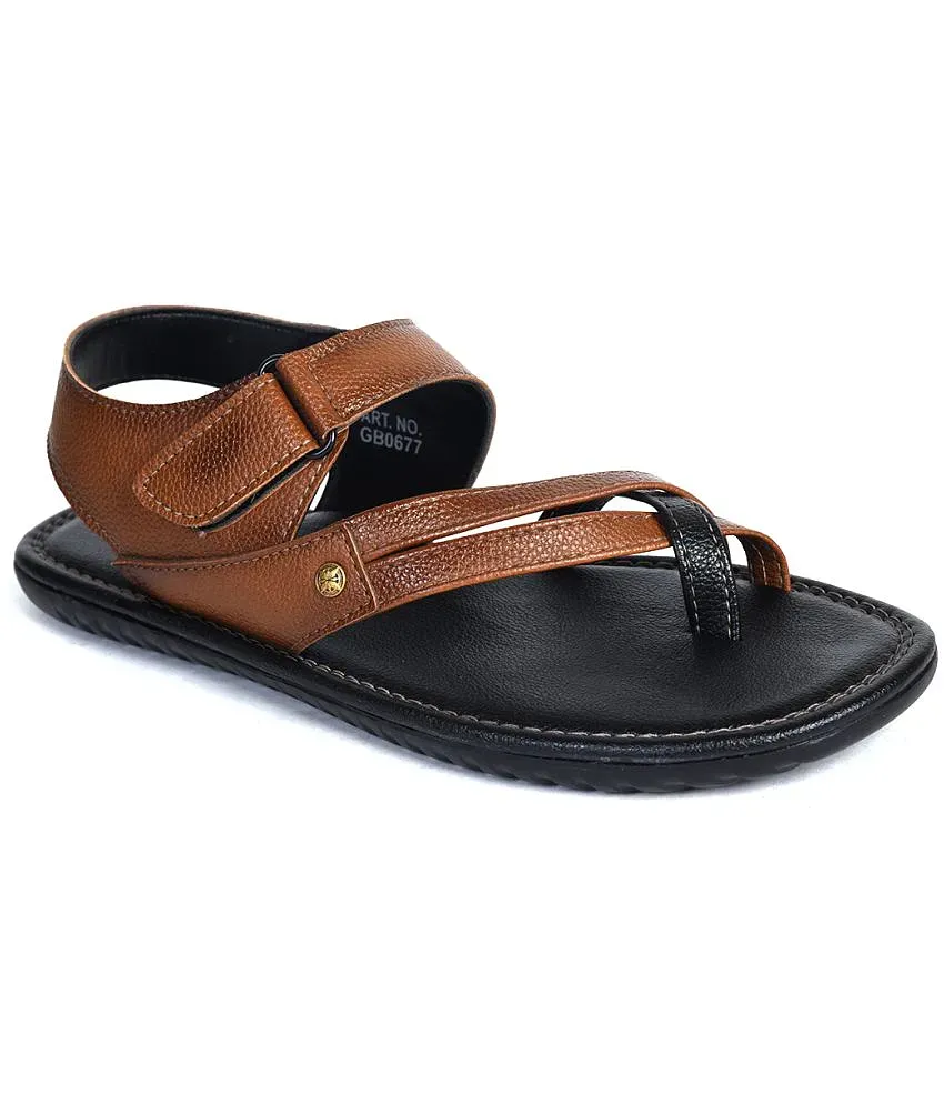 Buy Fentacia Men Tan Crossed Slip-On Sandals Online at Best Prices in India  - JioMart.