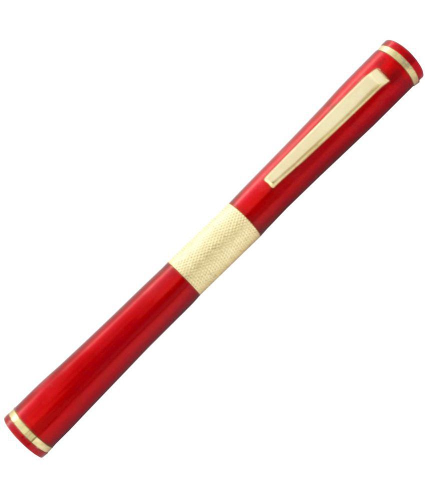     			KK CROSI Premium Metal Pen in Red Colour Body Roller Ball Pen