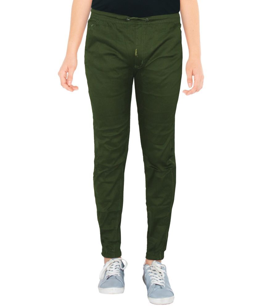     			Urban Legends Green Cotton Lycra Joggers - Single