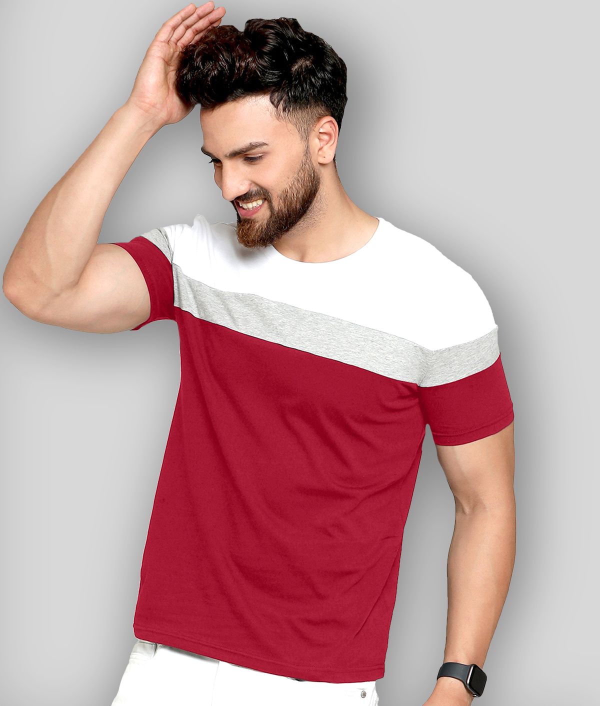     			AUSK - Multicolor Cotton Blend Regular Fit Men's T-Shirt ( Pack of 1 )