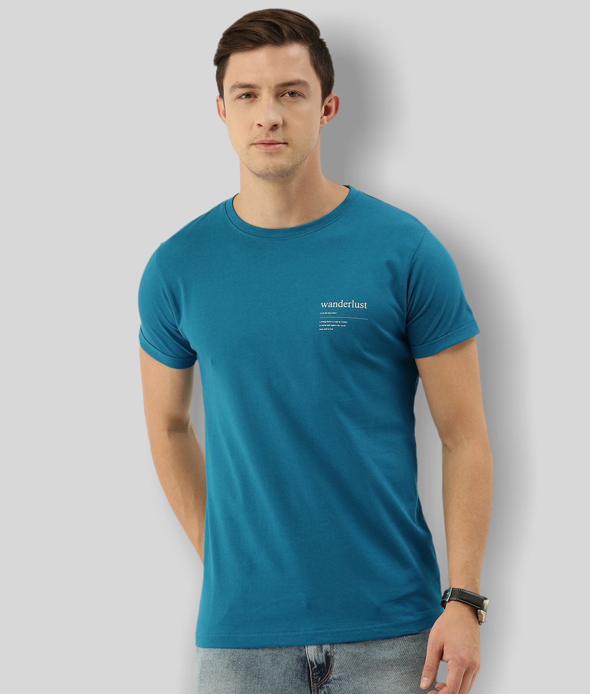     			Dillinger - Blue Cotton Regular Fit Men's T-Shirt ( Pack of 1 )