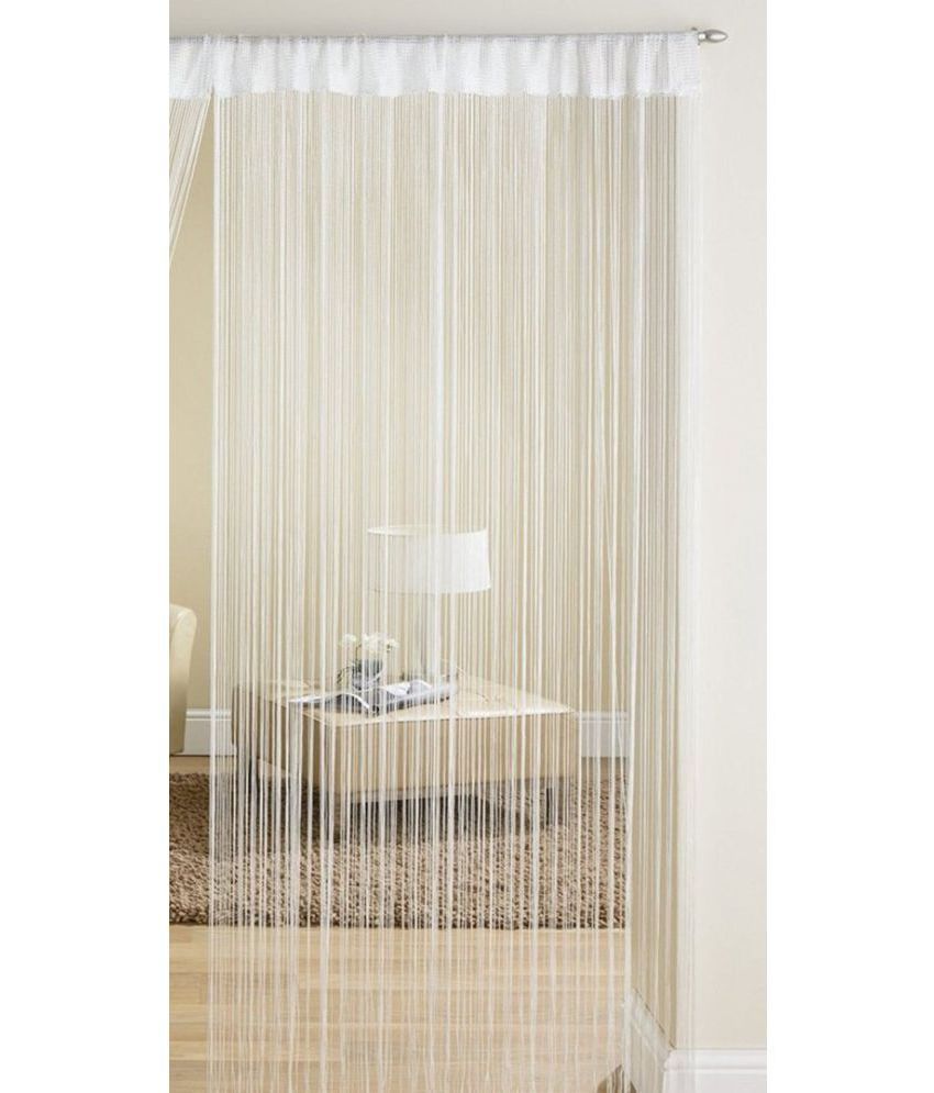     			Homefab India Solid Semi-Transparent Rod Pocket Long Door Curtain 9ft (Pack of 1) - White