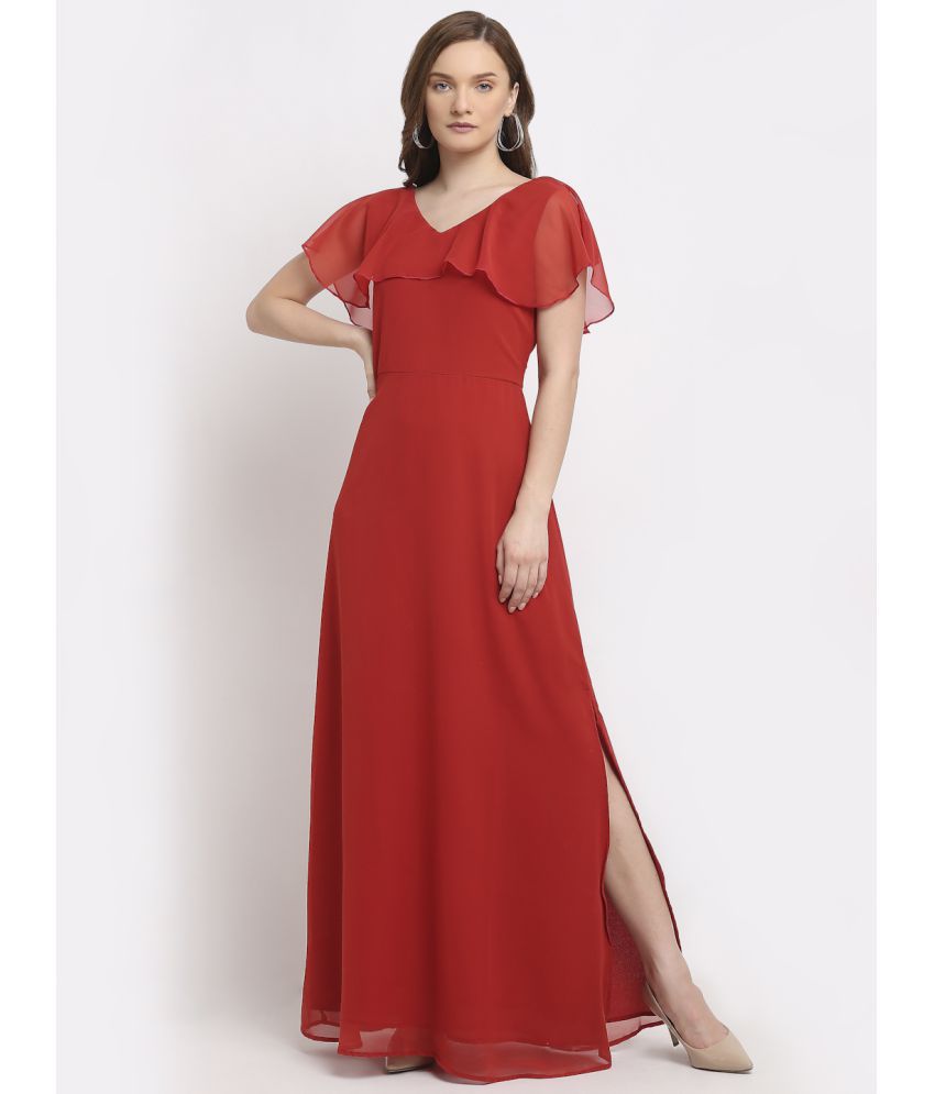 La Zoire - Georgette Rust Women's Empire Dress ( )