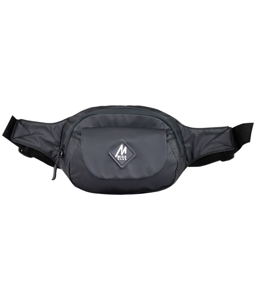    			MIKE Pocket Waist Pouch Polyester Black Waist Pouch