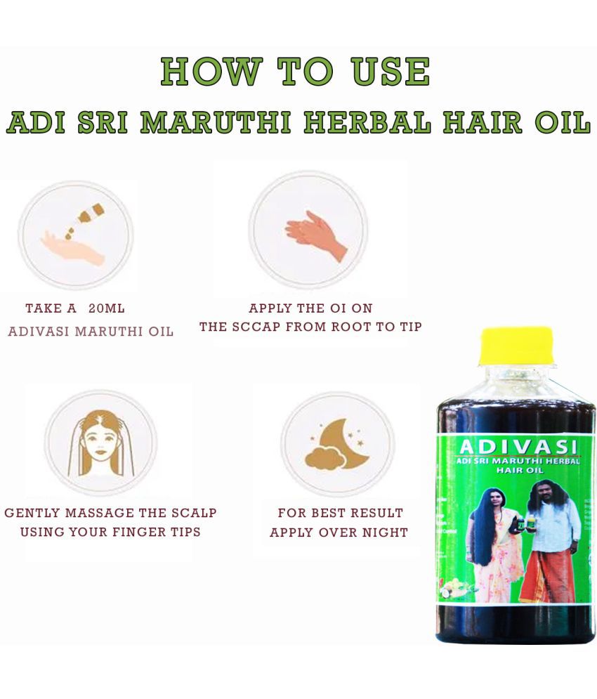 Adivasi Adi SRI Maruthi Hair Oil made by Pure Adivasi Ayurvedic Herbs 700ML  ( Na - Anti Hair Fall Coconut Oil 700 ml ( Pack of 1 ): Buy Adivasi Adi SRI