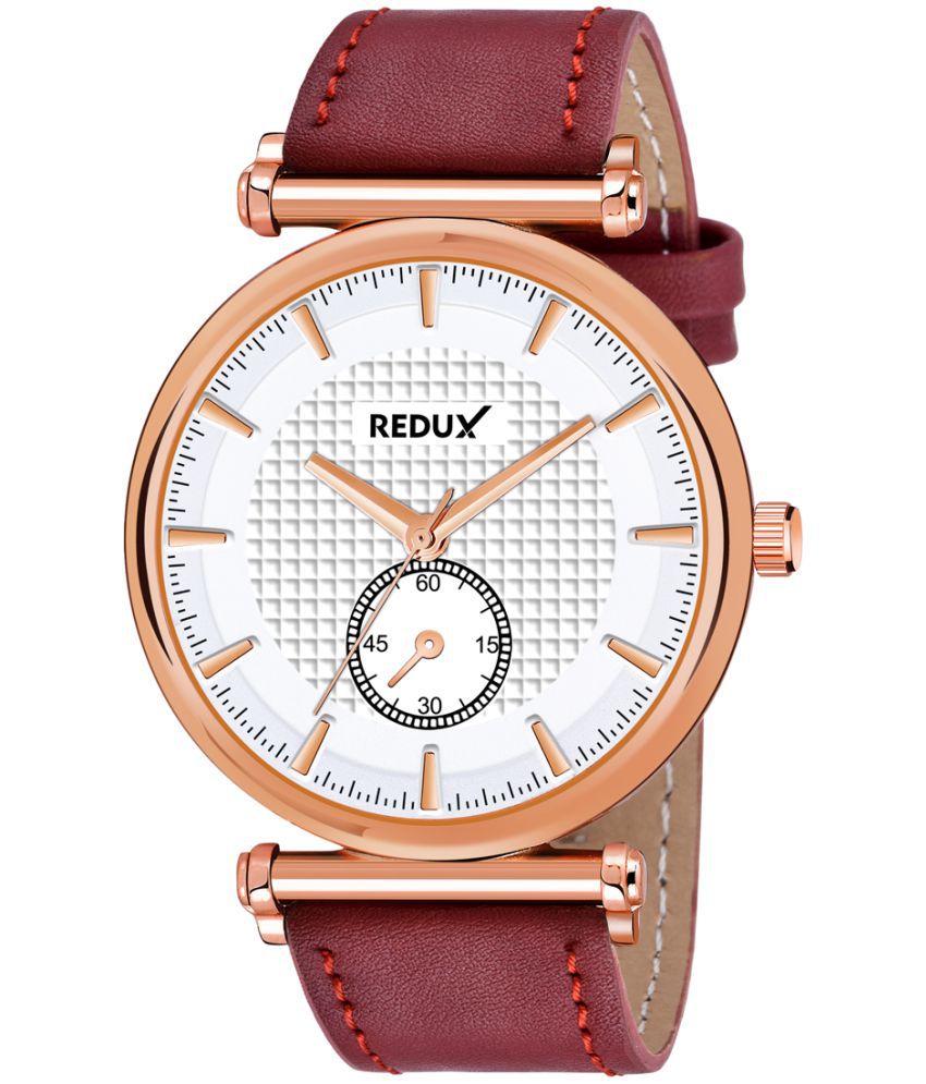     			Redux MW-355 White Dial Leather Analog Men's Watch