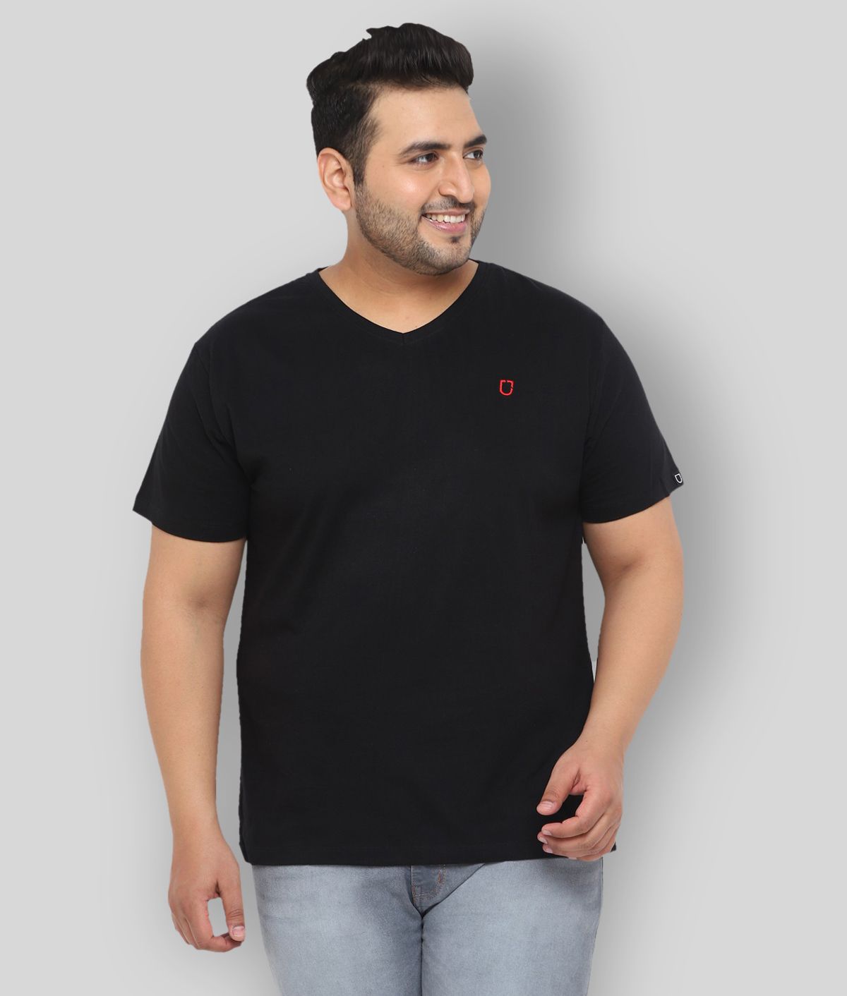     			Urbano Plus - Black Cotton Regular Fit Men's T-Shirt ( Pack of 1 )