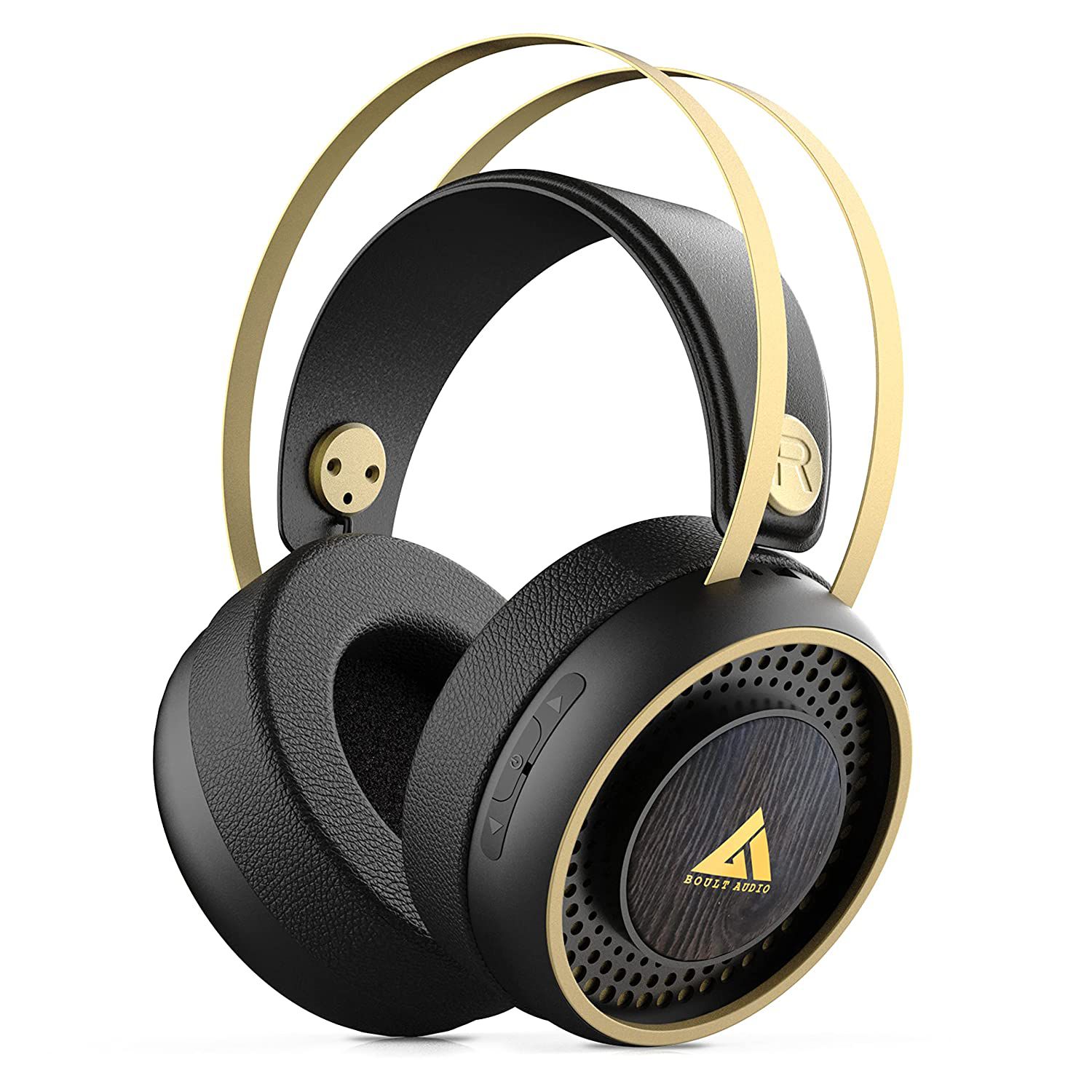 Boult Audio ProBass Ranger Over-Ear Wireless Bluetooth Headphones with Microphone, Headset with Noise Cancellation & Long Battery Life (Black/Gold)