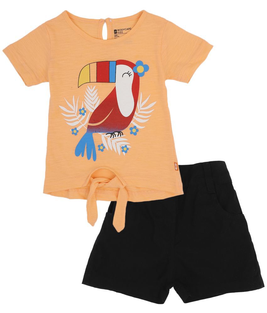     			Bodycare 100% Cotton Multi T-Shirt & Shorts For Baby Girl ( Pack of 1 )