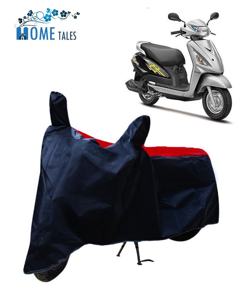     			HOMETALES Dustproof Bike Cover For Suzuki Access Swish with Mirror Pocket - Red & Blue