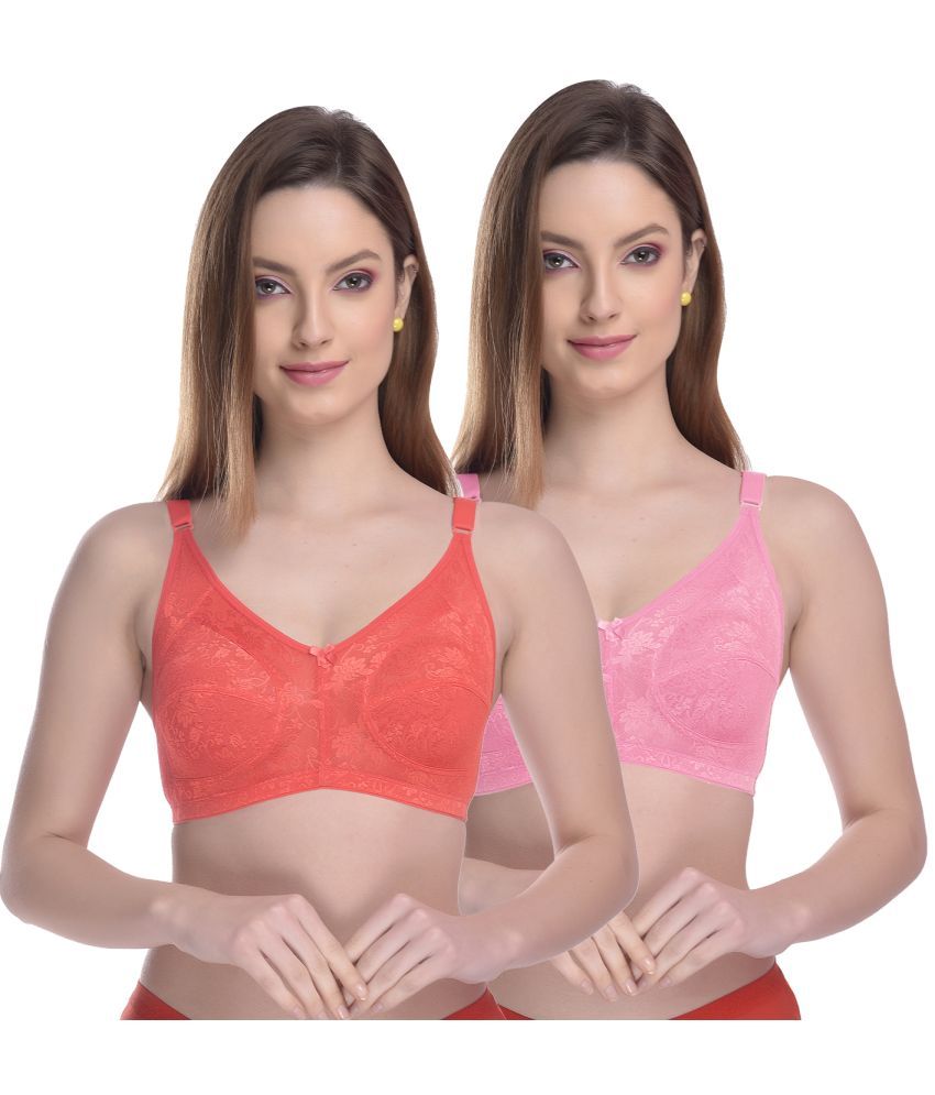     			Madam Pack of 2 Net Non Padded Women's Minimizer Bra ( Multicolor )