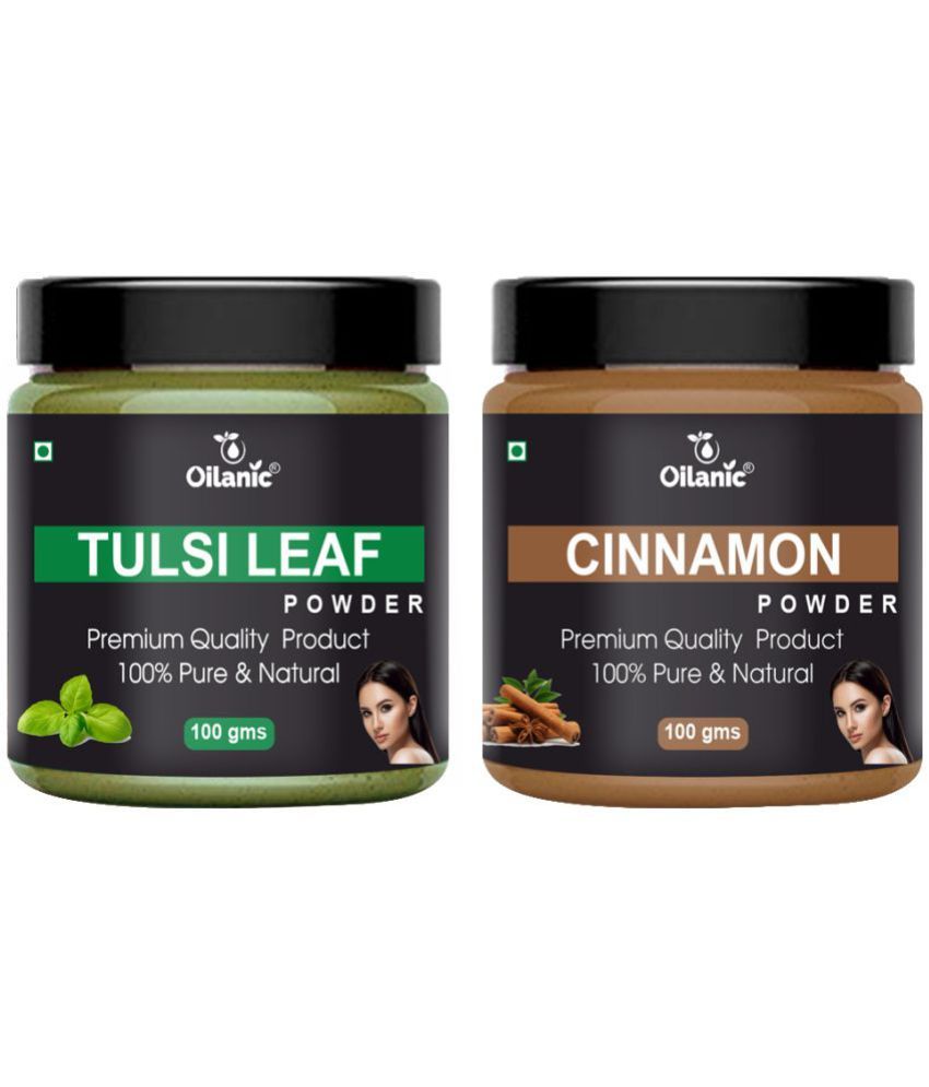     			Oilanic 100% Pure Tulsi Powder & Cinnamon Powder For Skincare Hair Mask 200 g Pack of 2