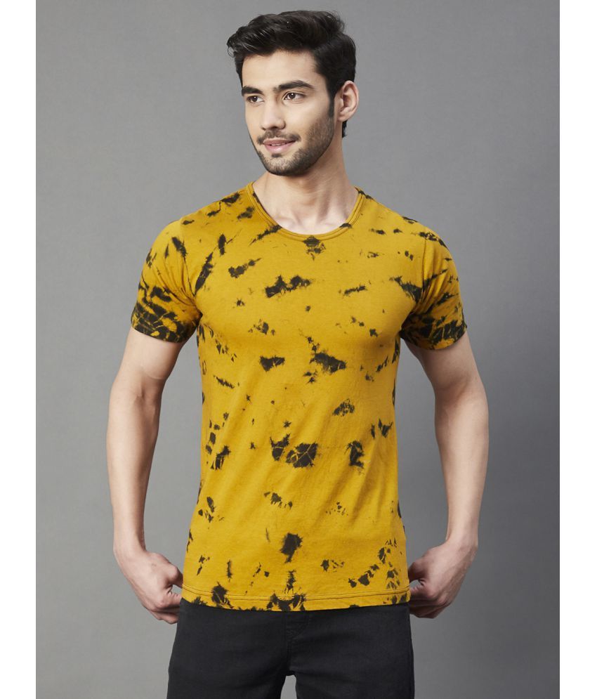     			Rigo - Cotton Slim Fit Mustard Men's T-Shirt ( Pack of 1 )