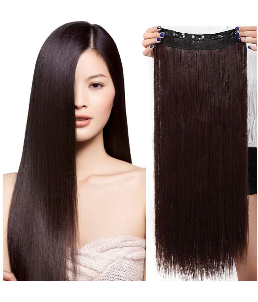     			VSAKSH Straight Clip In Hair Extension Brown