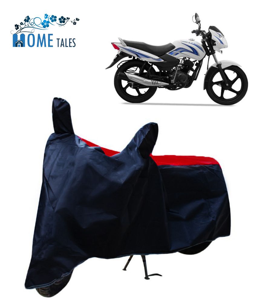     			HOMETALES  Dustproof Bike Cover For TVS Star Sport with Mirror Pocket - Red & Blue