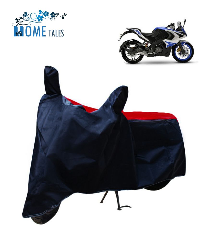     			HOMETALES Dustproof Bike Cover For Bajaj Pulsar RS 200 STD with Mirror Pocket - Red & Blue