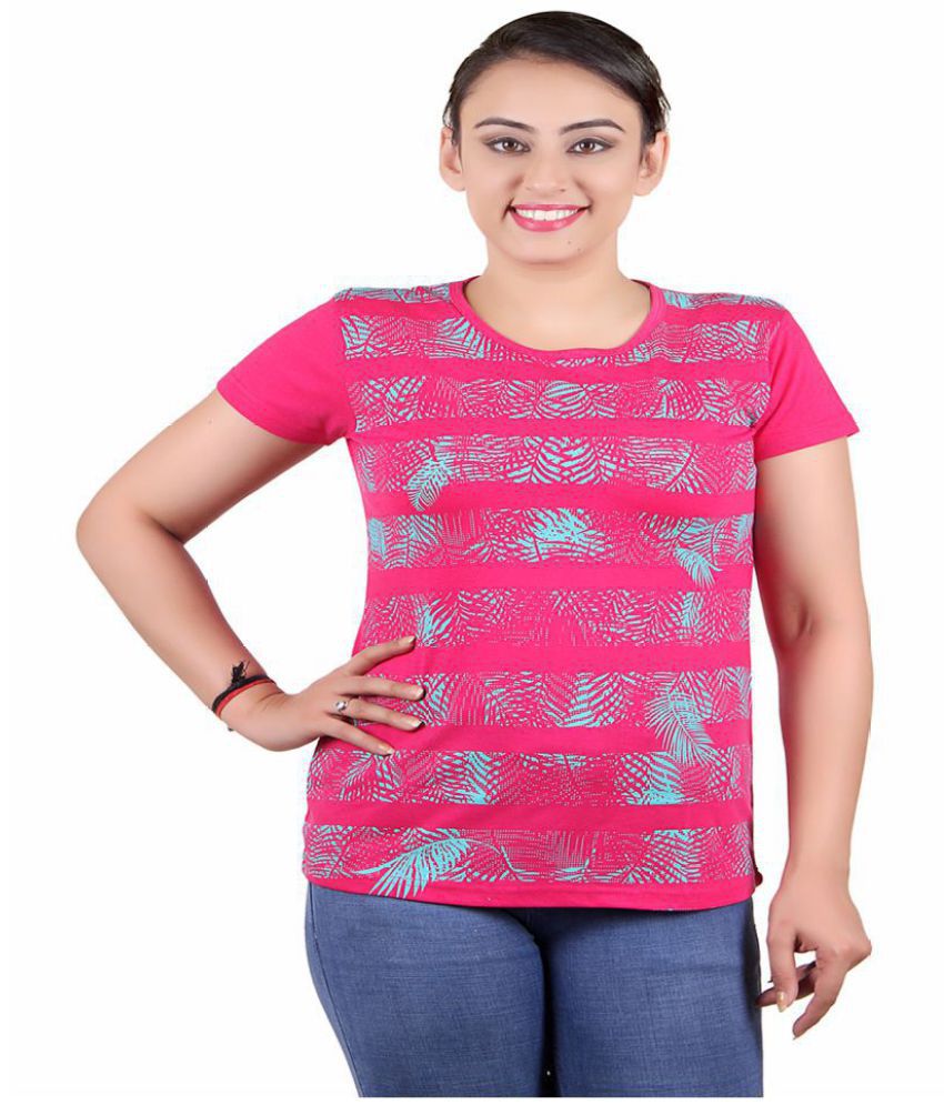 Kaily - Cotton Blend Pink Women's Body Top ( Pack of 1 )
