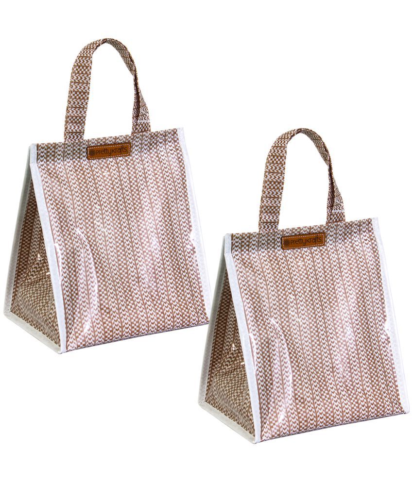    			PrettyKrafts Brown Lunch Bags - 2 Pcs