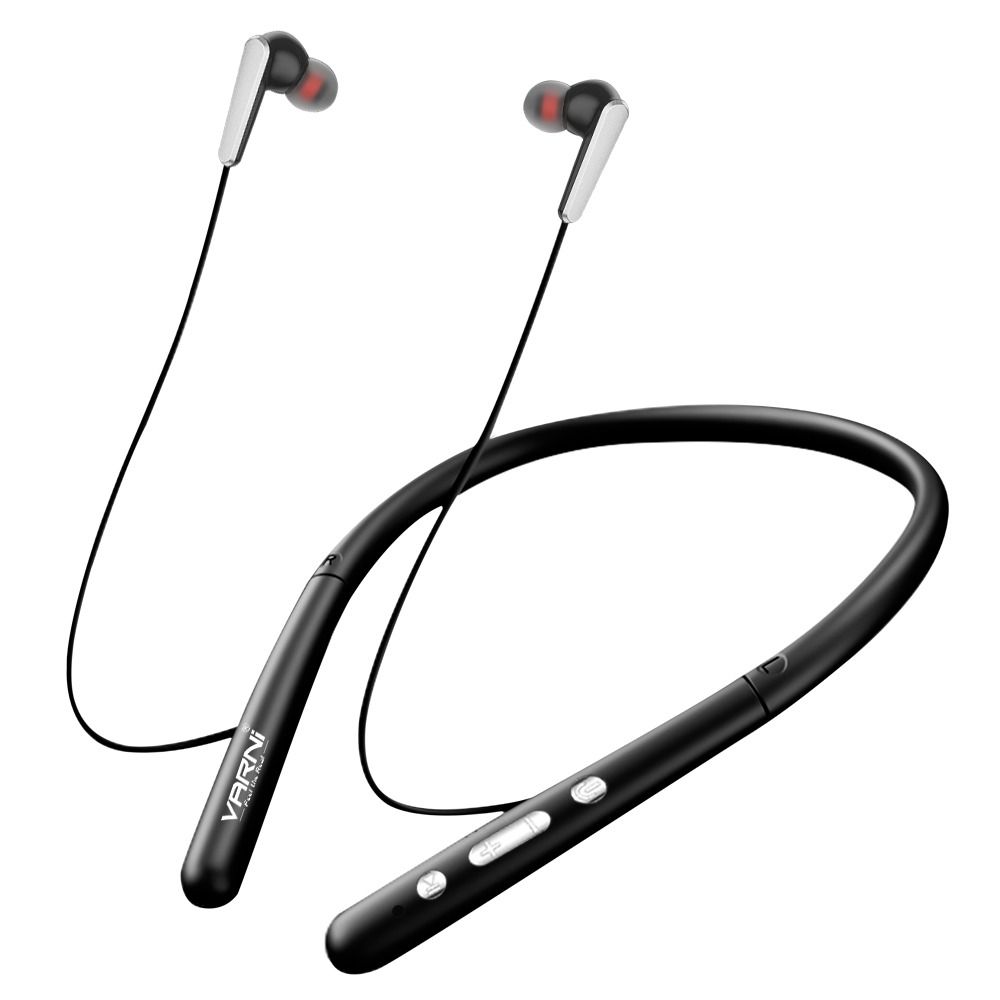 Varni G Plus In Ear Bluetooth Neckband 25 Hours Playback IPX5(Splash & Sweat Proof) Active Noise cancellation -Bluetooth Black