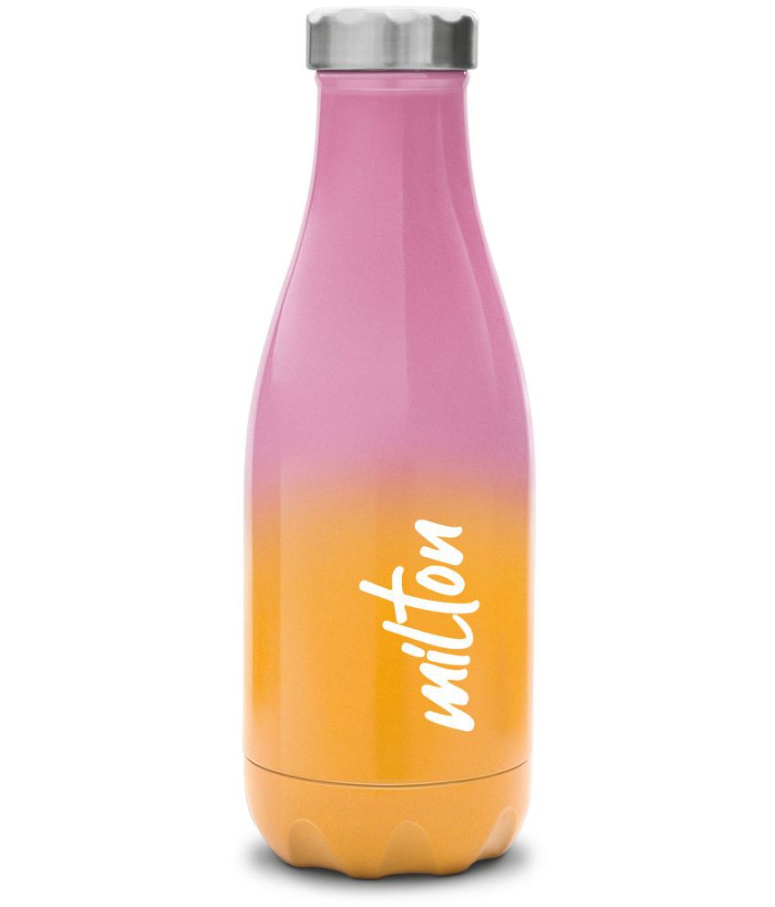     			Milton Prudent 350 Thermosteel 24 Hours Hot and Cold Water Bottle, 360 ml, Pink Orange