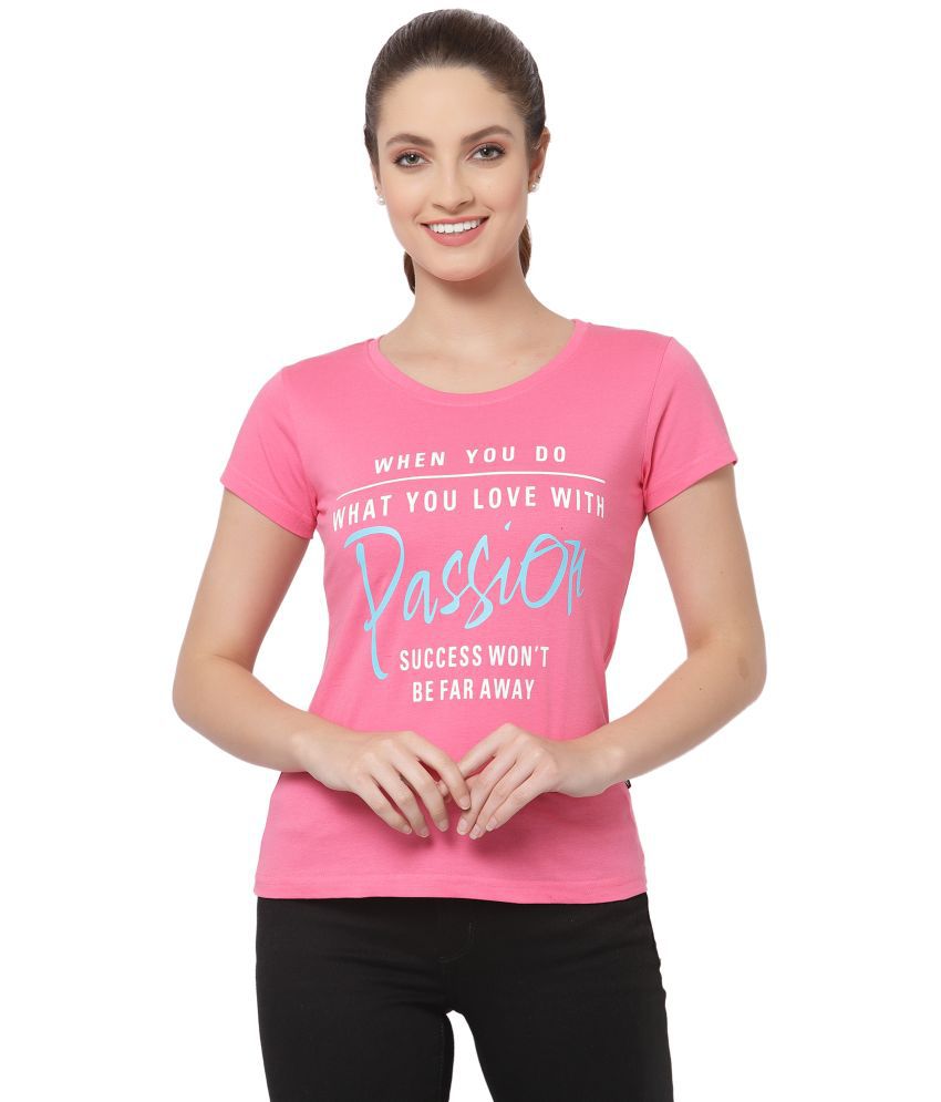     			Proteens - Cotton Blend Regular Pink Women's T-Shirt ( Pack of 1 )