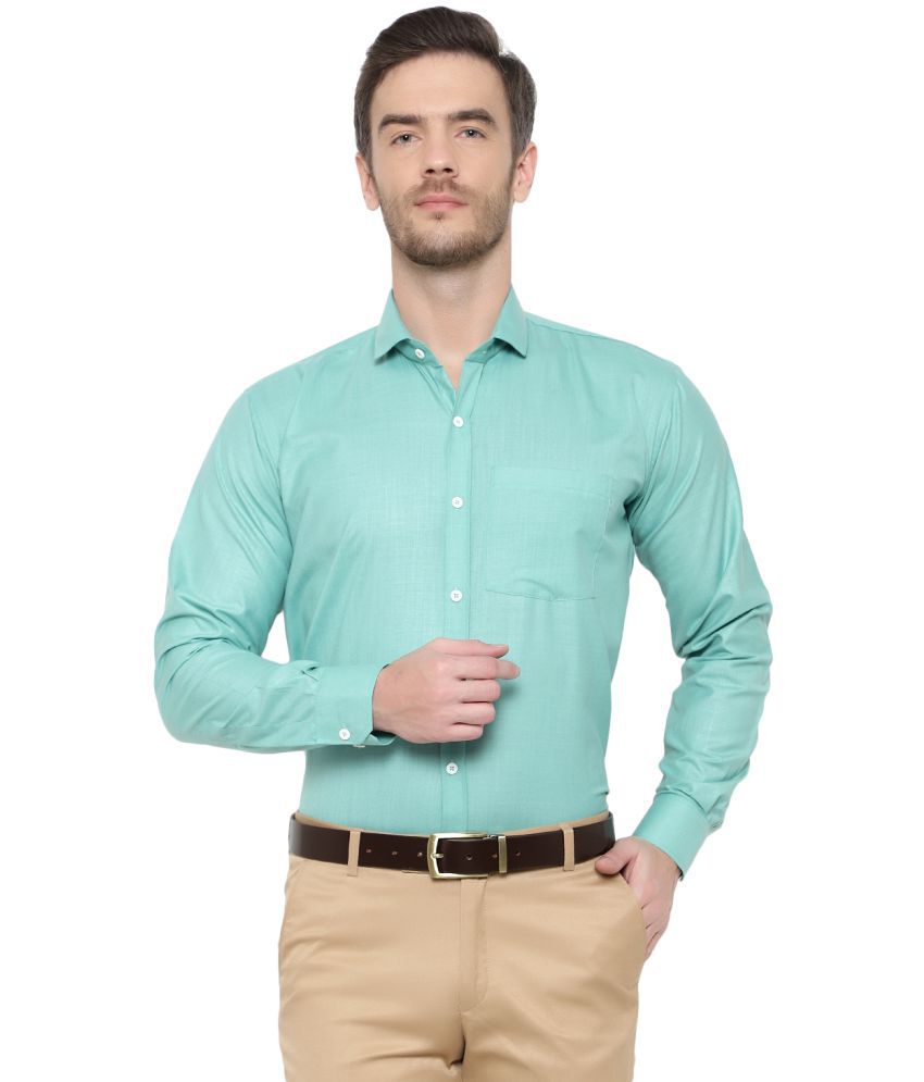     			SREY - Cotton Blend Slim Fit Mint Green Men's Casual Shirt ( Pack of 1 )