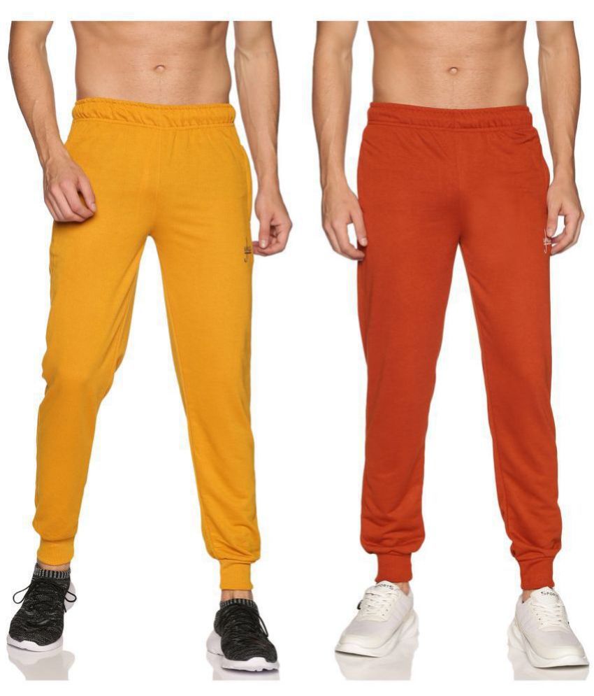     			YHA - Yellow Cotton Blend Men's Joggers ( Pack of 2 )