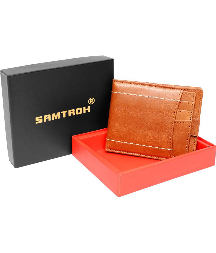     			samtroh - Leather Tan Men's Regular Wallet ( Pack of 1 )