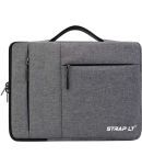 straplt Grey Laptop Sleeves Bag