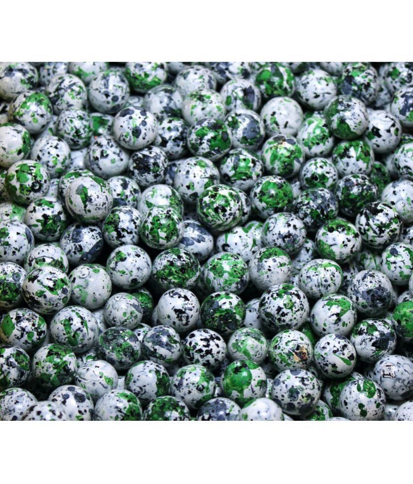     			DS1 Round Decorative Glass Balls (Green Dot), 375 Gm