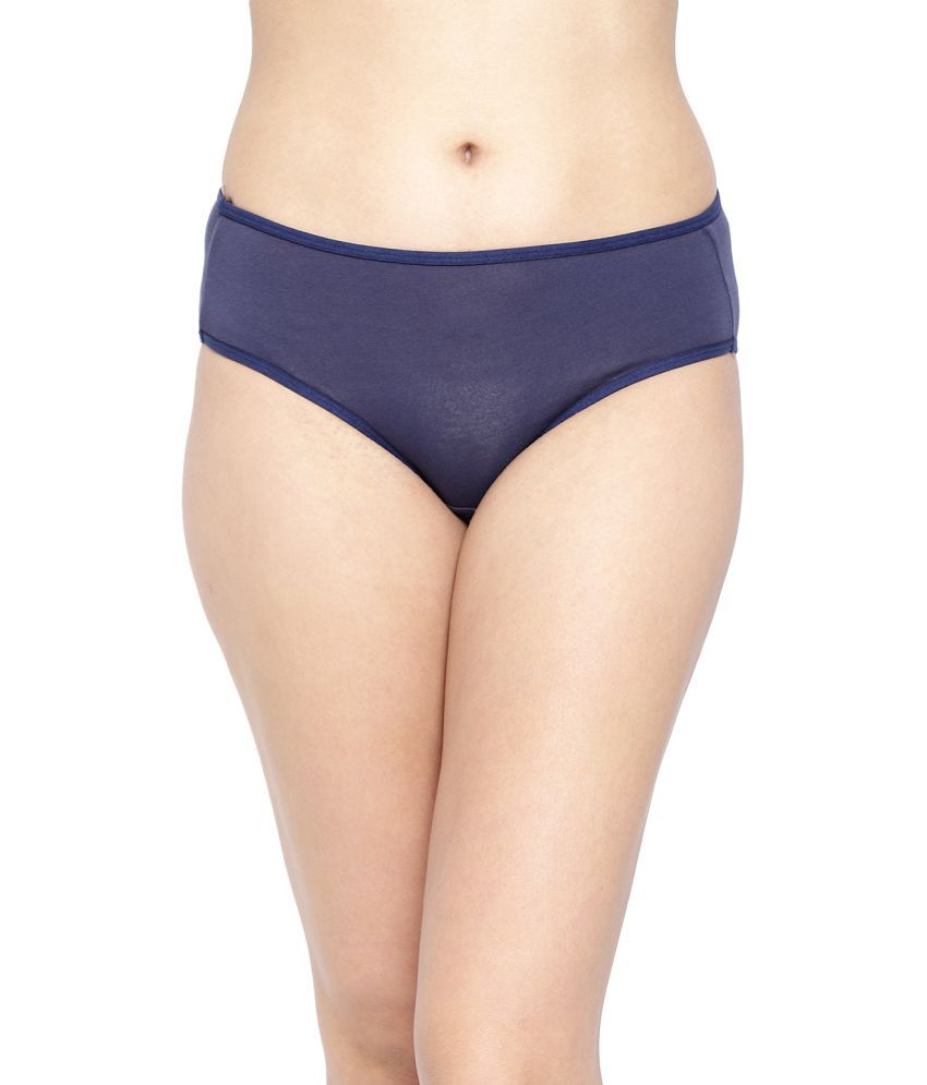     			Clovia Cotton Solid Women's Bikini ( Blue )