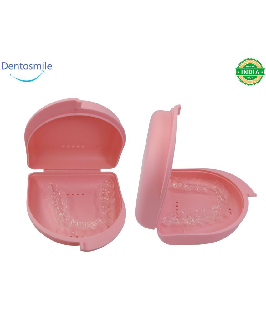 Dentosmile Orthodontic Retainer/Aligner Case/BoxPink/2pcs Denture Oral