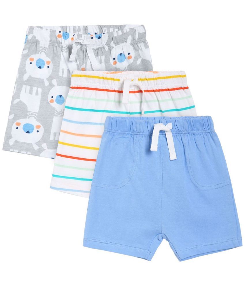     			MINI KLUB Pack of 3 Baby Boy Multicolor Shorts