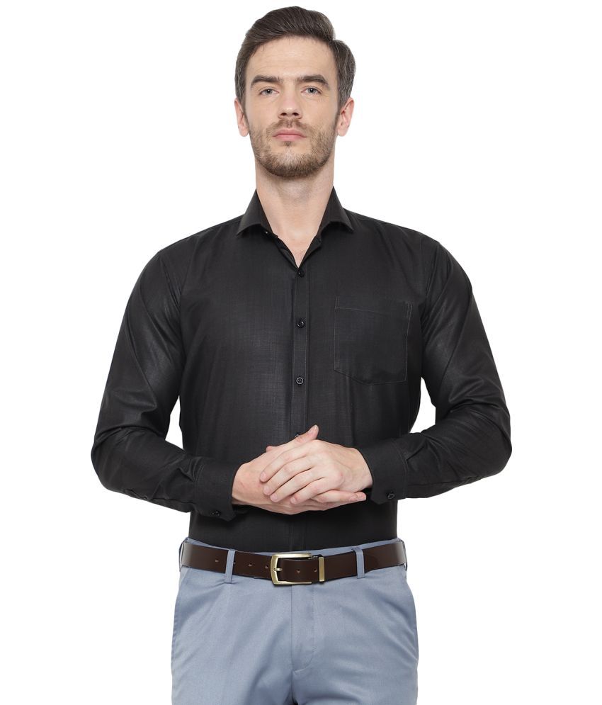     			SREY - Cotton Blend Slim Fit Black Men's Casual Shirt ( Pack of 1 )
