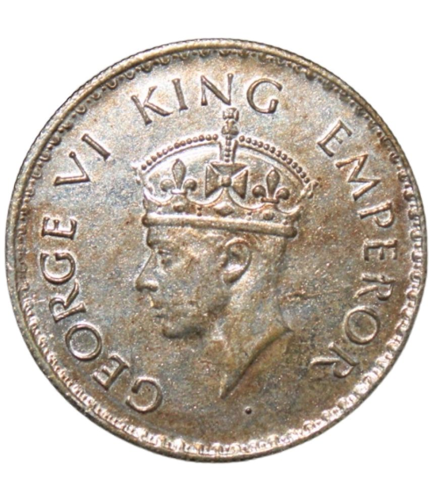     			6th King George - 1 Rupee 1938 British India old Rare Silverplated Coin