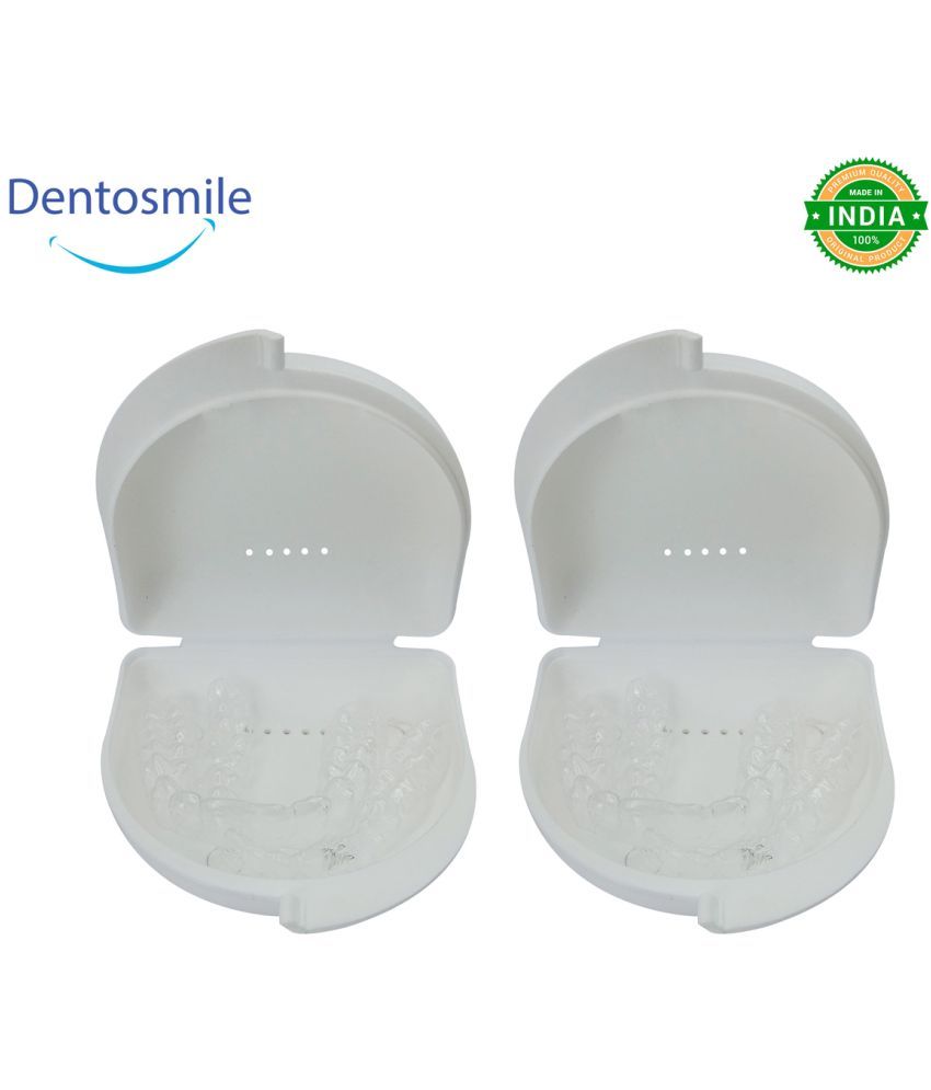 Dentosmile Orthodontic Retainer/Aligner CaseWhite/2pcs Denture Oral