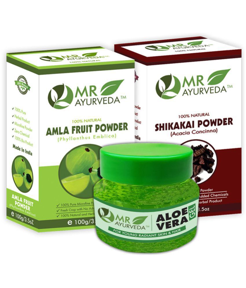     			MR Ayurveda Aloe Vera Gel, Amla Powder & Shikakai Powder Hair Mask 300 g