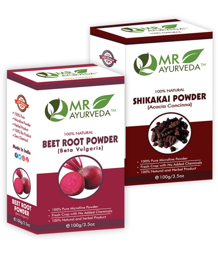     			MR Ayurveda BeetRoot Powder & Shikakai Powder Hair Scalp Treatment 200 g Pack of 2