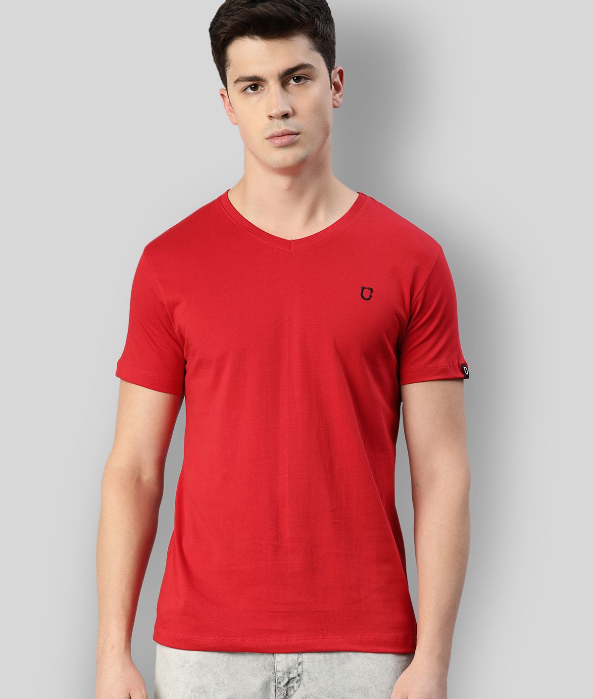     			Urbano Fashion - Red Cotton Slim Fit Men's T-Shirt ( Pack of 1 )