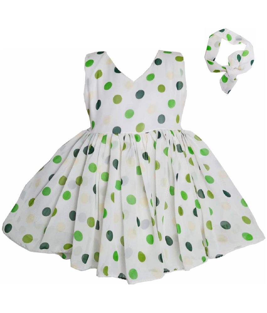     			harshvardhanmart.com - Georgette Green Baby Girl Frock ( Pack of 2 )